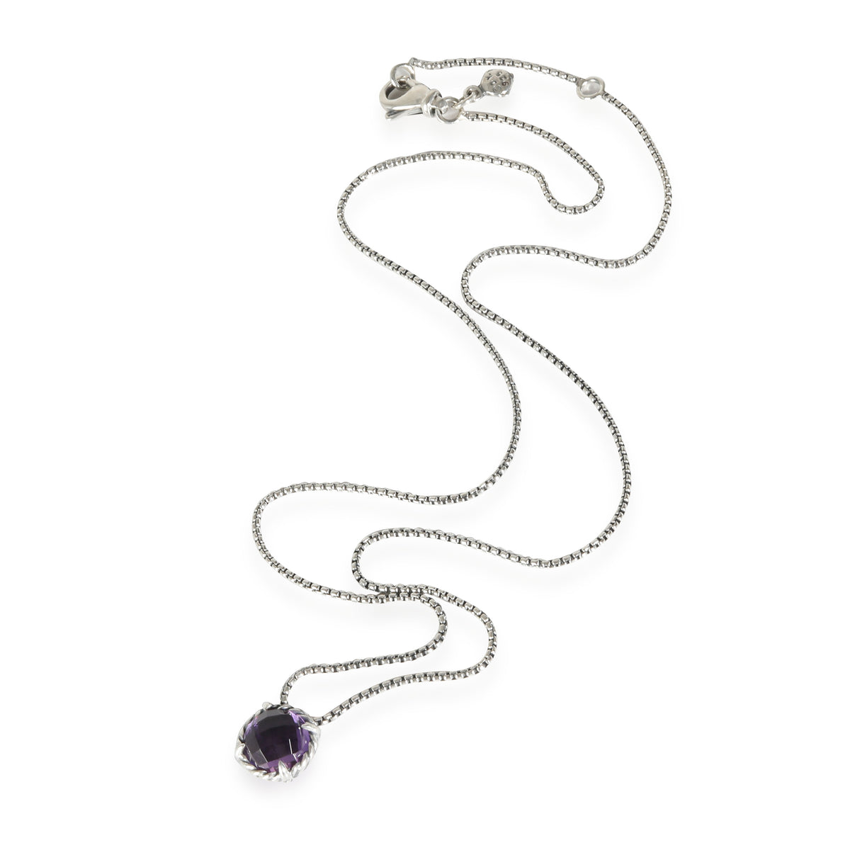 Chatelaine Amethyst Pendant in  Sterling Silver