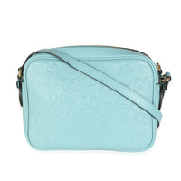 Blue Wonka Grain Calfskin GG Monogram Star Embossed Crossbody