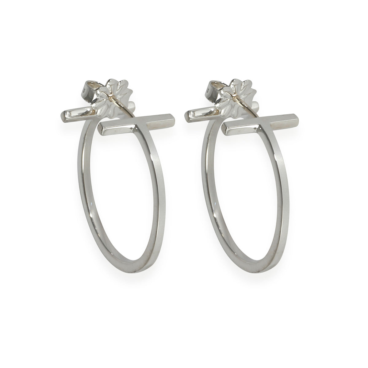 Tiffany T Hoop Earrings in  Sterling Silver