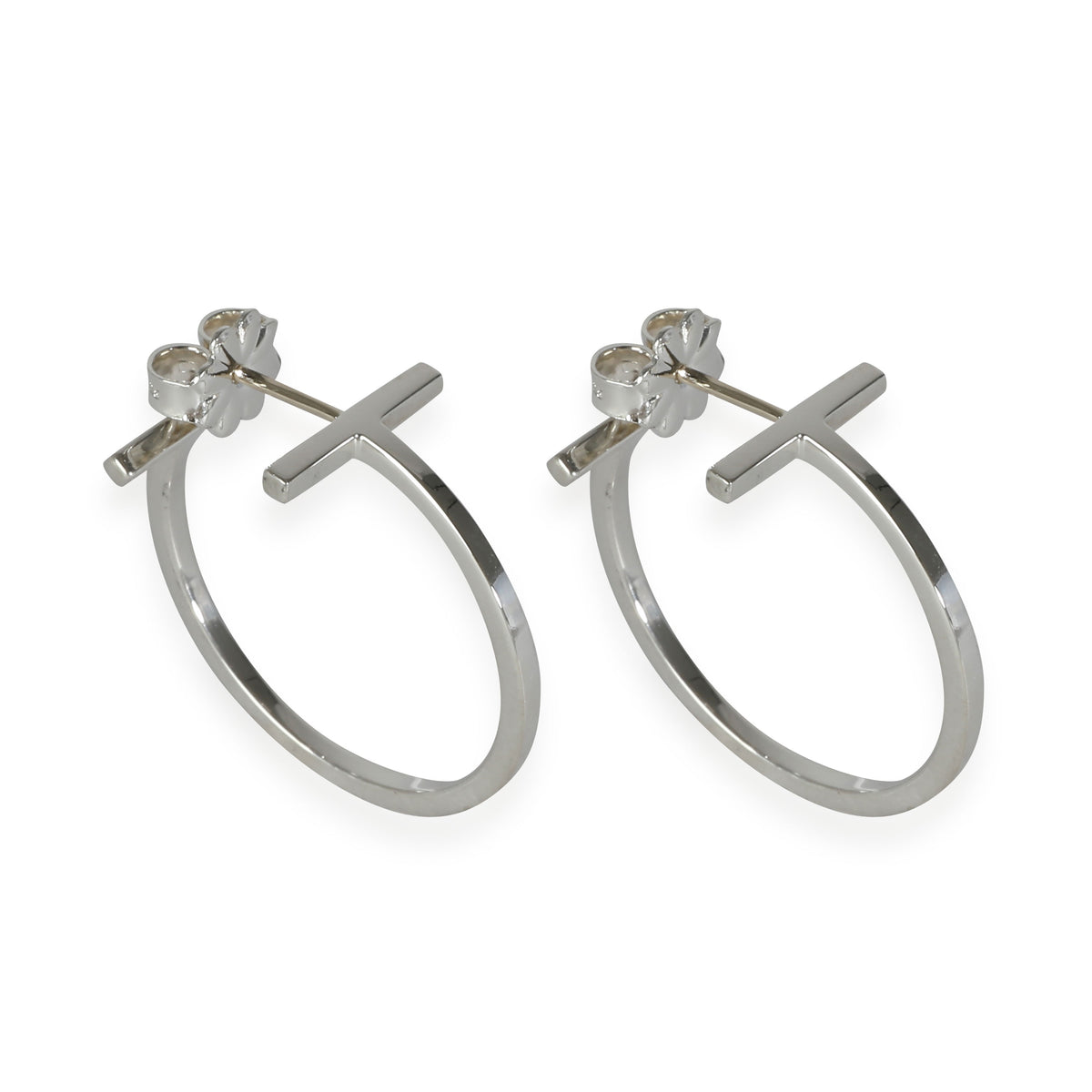 Tiffany T Hoop Earrings in  Sterling Silver