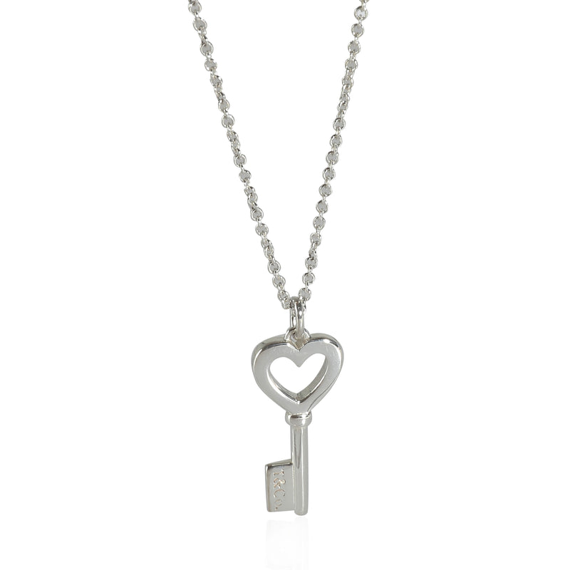 Heart Key Pendant in  Sterling Silver