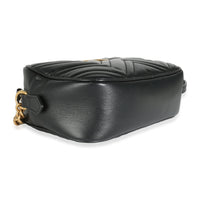 Black Matelasse Leather Small GG Marmont Chain Bag