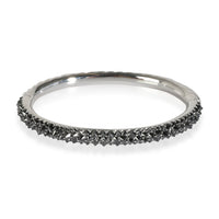 Reverse Set Black Diamond Bracelet in 18k White Gold 4 CTW