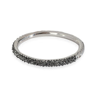 Reverse Set Black Diamond Bracelet in 18k White Gold 4 CTW