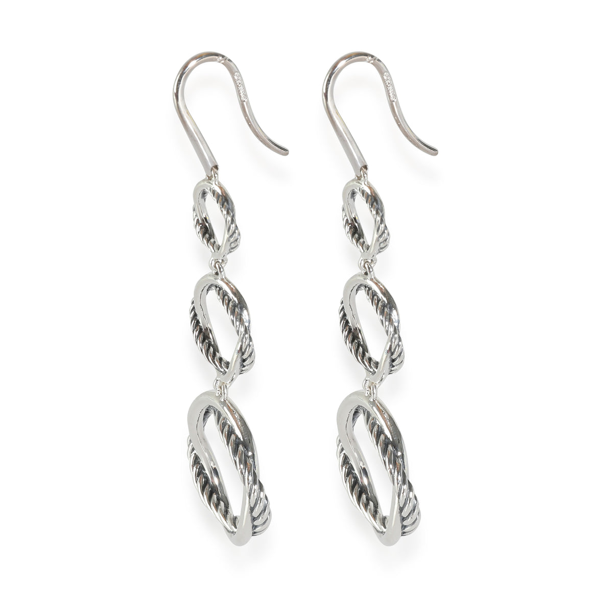 Infinity Triple Drop Earrings in  Sterling Silver