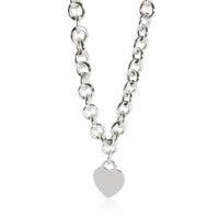 Heart Tag Necklace in Sterling Silver