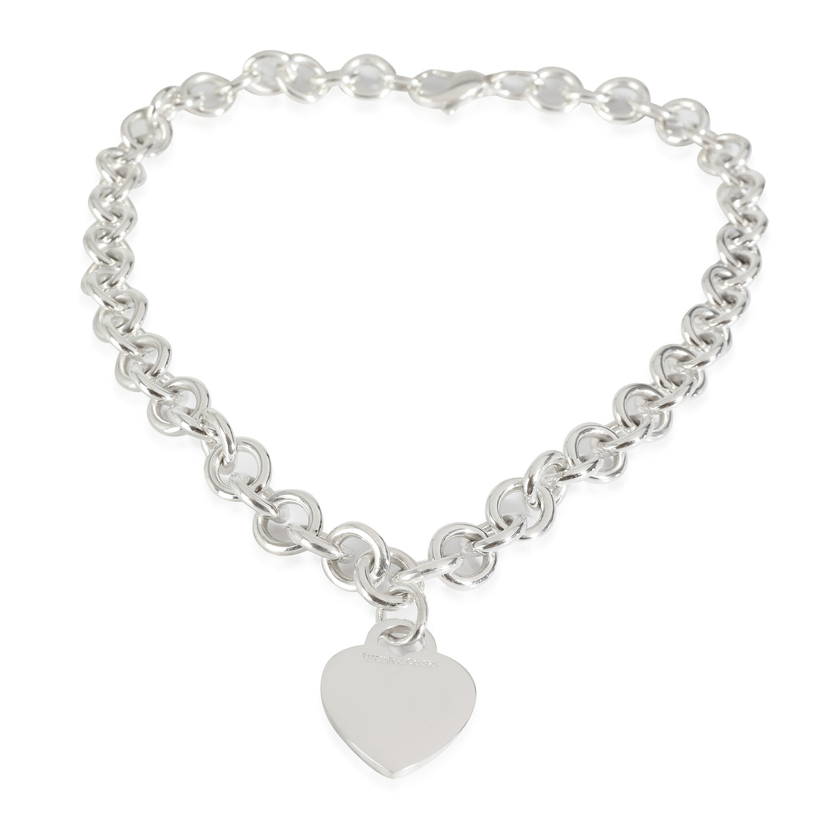 Heart Tag Necklace in Sterling Silver