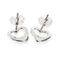 Tiffany & Co Elsa Peretti Open Heart Stud Earring in Sterling Silver