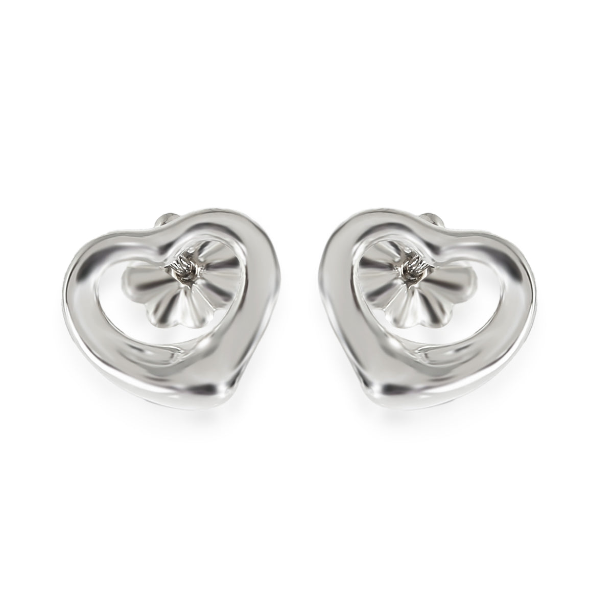 Tiffany & Co Elsa Peretti Open Heart Stud Earring in Sterling Silver