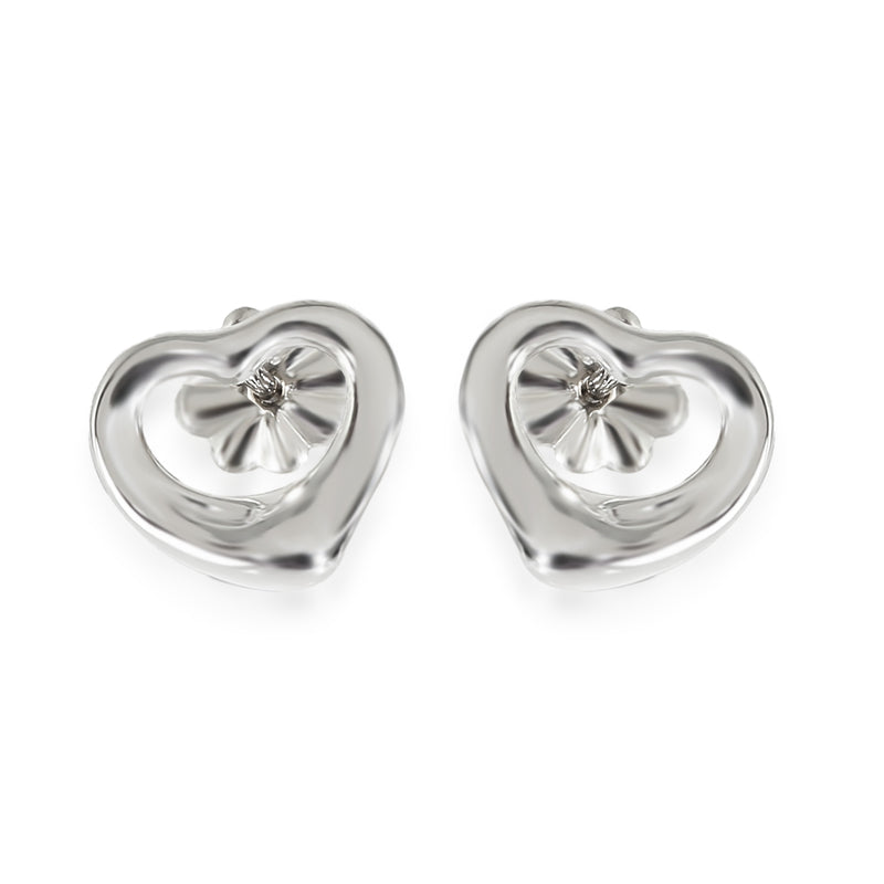 Tiffany & Co Elsa Peretti Open Heart Stud Earring in Sterling Silver