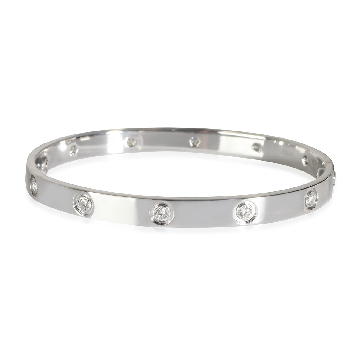 Love Bracelet, 10 Diamonds (White Gold)