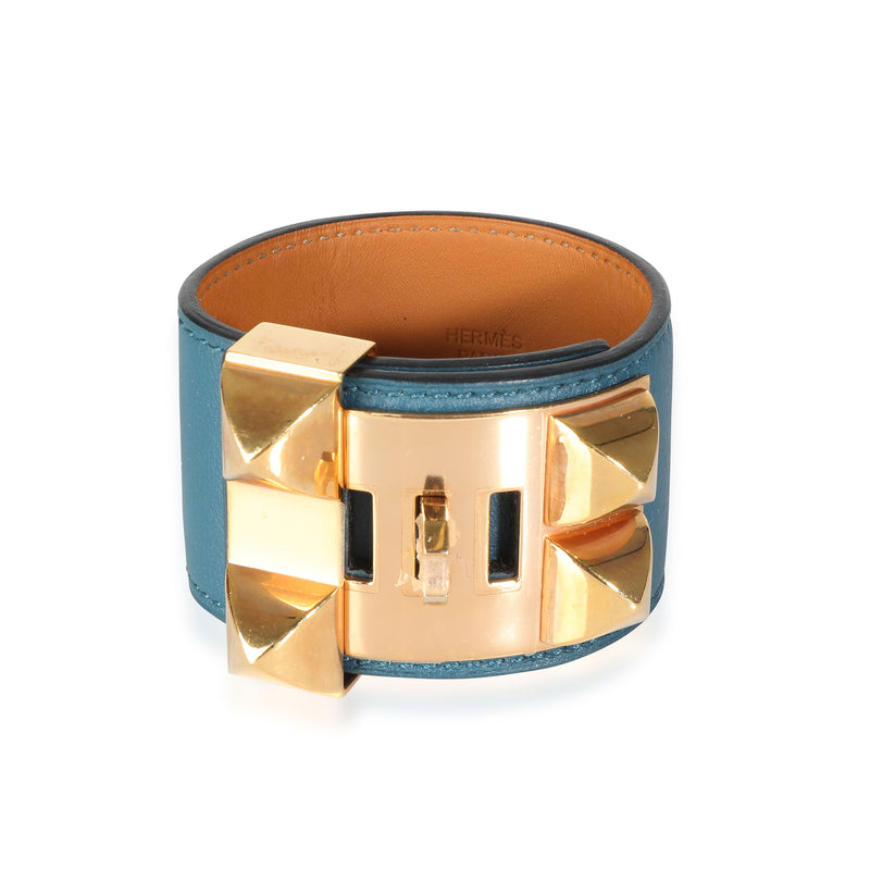 Collier De Chien Bracelet in Blue Calfskin