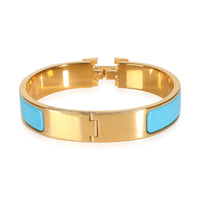 Clic H Teal Bracelet in  Gold Plated