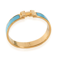 Clic H Teal Bracelet in  Gold Plated