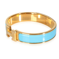 Clic H Teal Bracelet in  Gold Plated