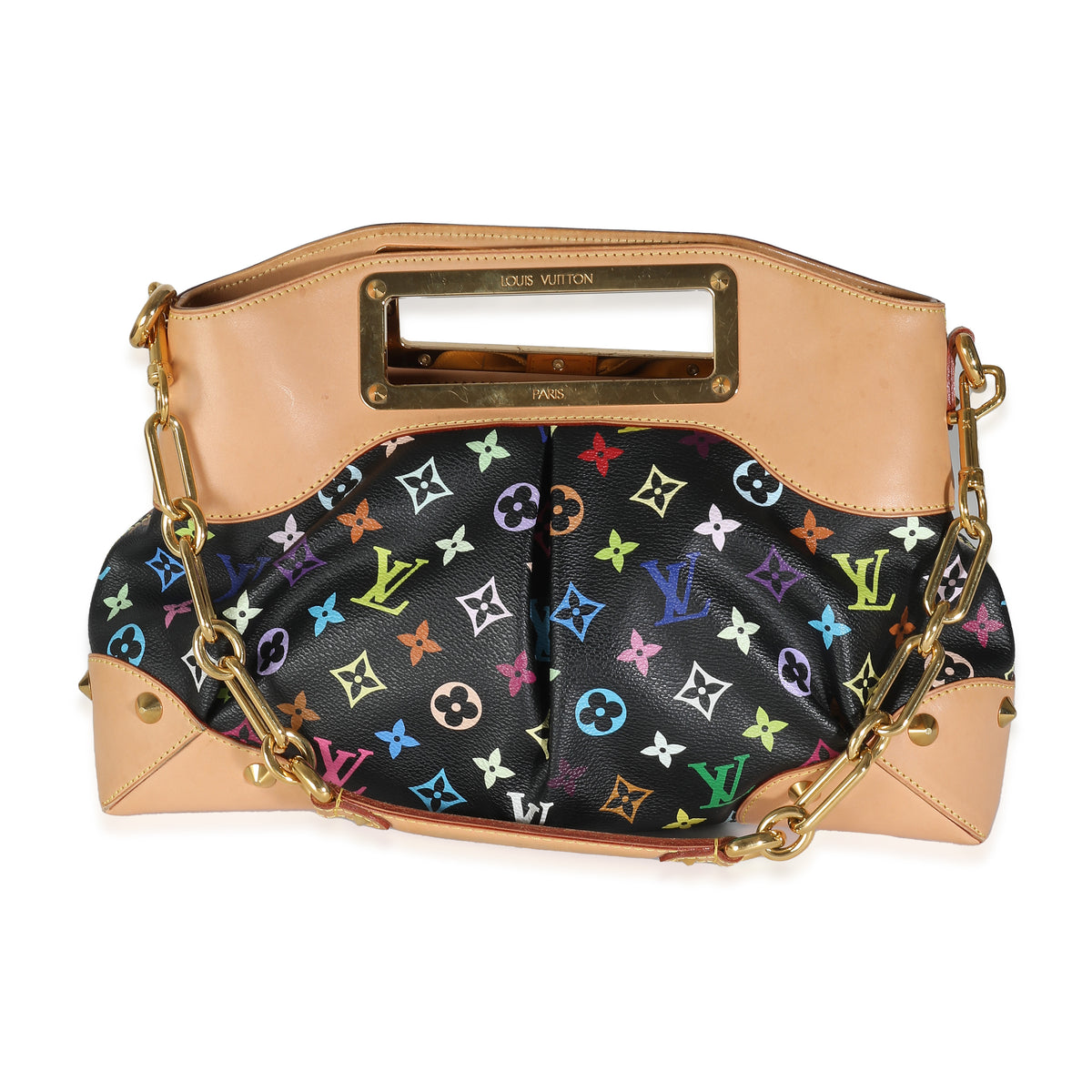 x Takashi Murakami Black Multicolor Monogram Canvas Judy MM