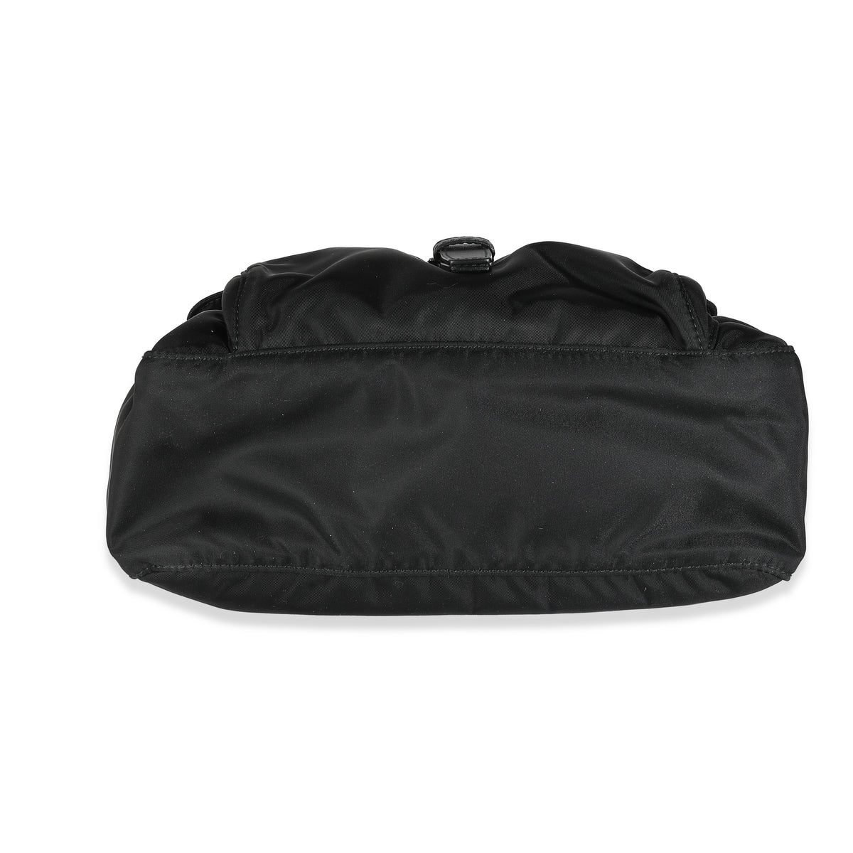 Black Re-Nylon Front Pocket Shoulder Bag