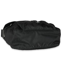 Black Re-Nylon Front Pocket Shoulder Bag