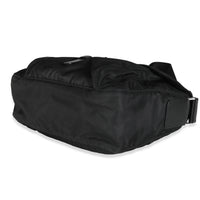 Black Re-Nylon Front Pocket Shoulder Bag