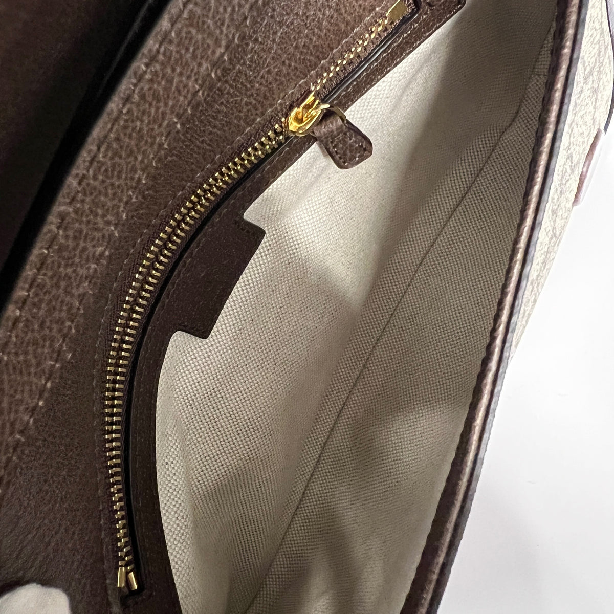 Beige GG Supreme Canvas Blondie Shoulder Bag