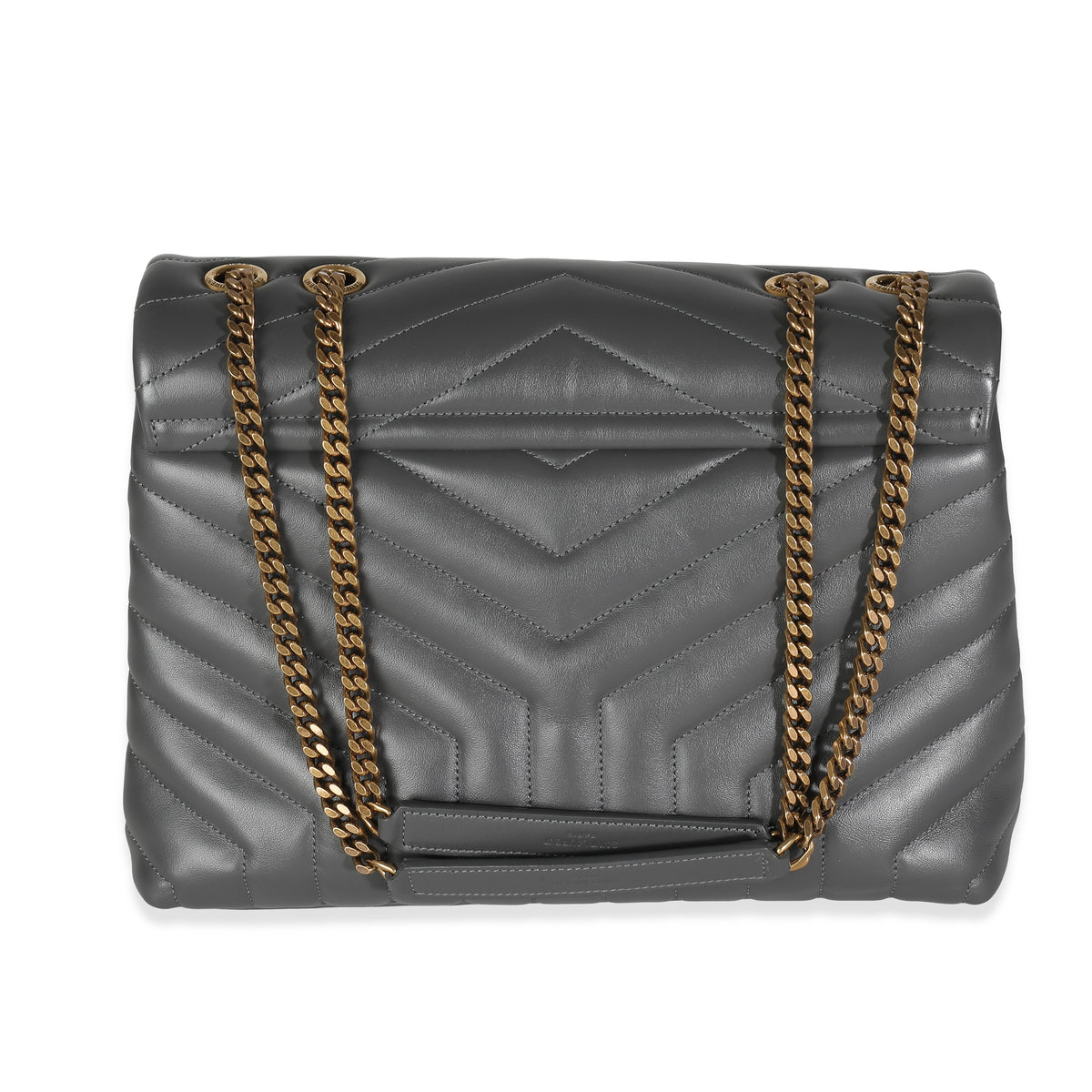 Storm Grey Calfskin Y Quilted Monogram Medium Loulou