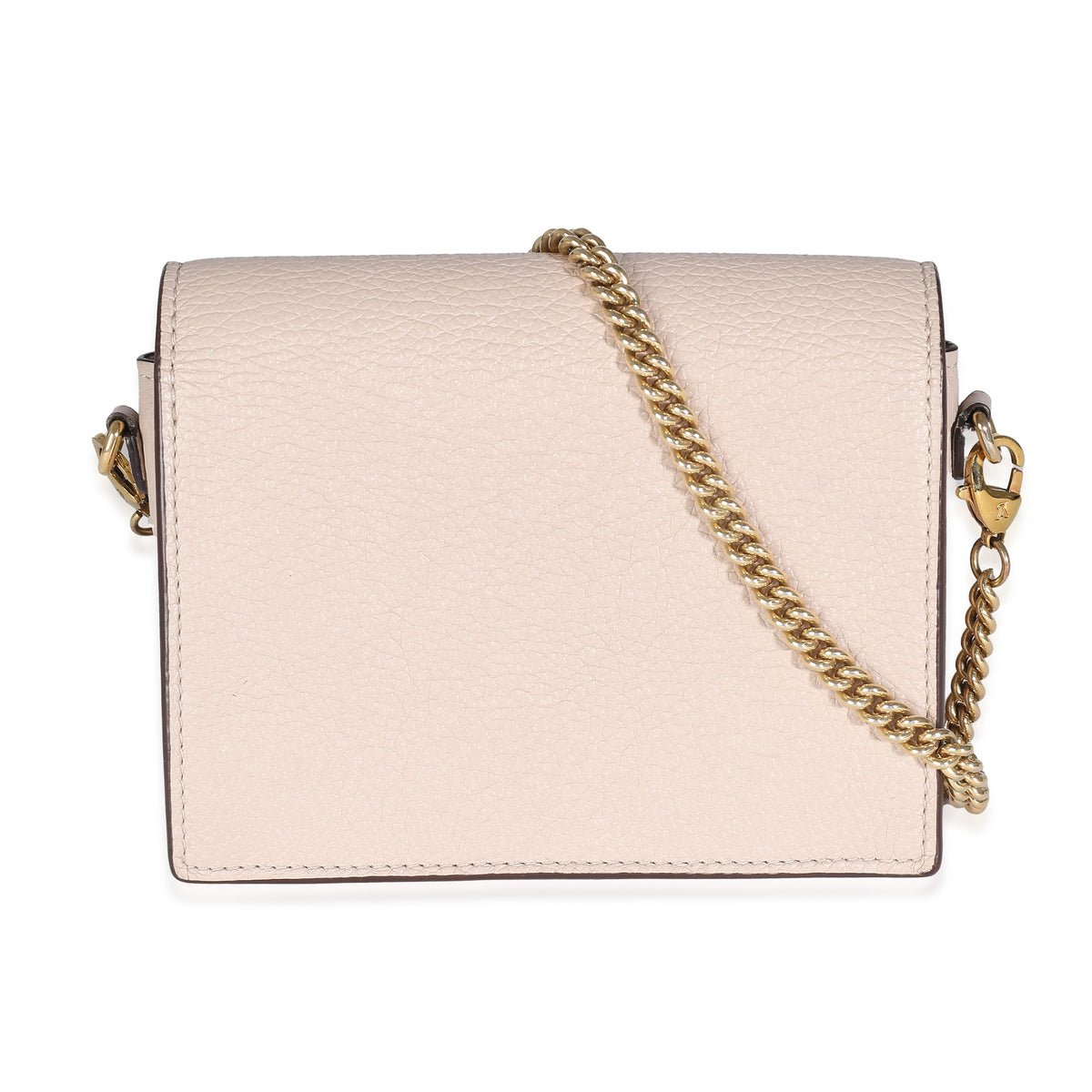 Greige Calfskin Mini MyLockMe Chain Pochette