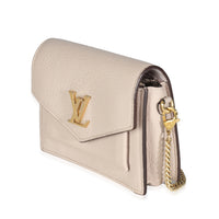 Greige Calfskin Mini MyLockMe Chain Pochette