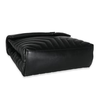 Black Chevron Calfskin Medium Loulou