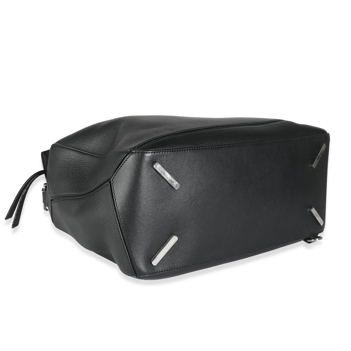 Black Calfskin Large Puzzle Bag