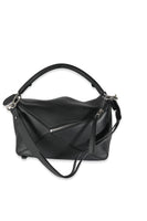 Black Calfskin Large Puzzle Bag