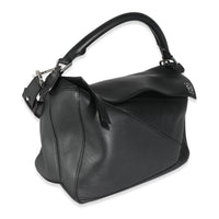 Black Calfskin Large Puzzle Bag