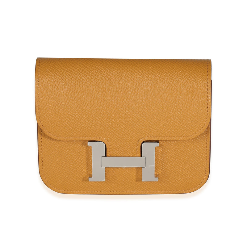 Hermès Sesame Epsom Constance Slim Wallet PHW Handbag fv