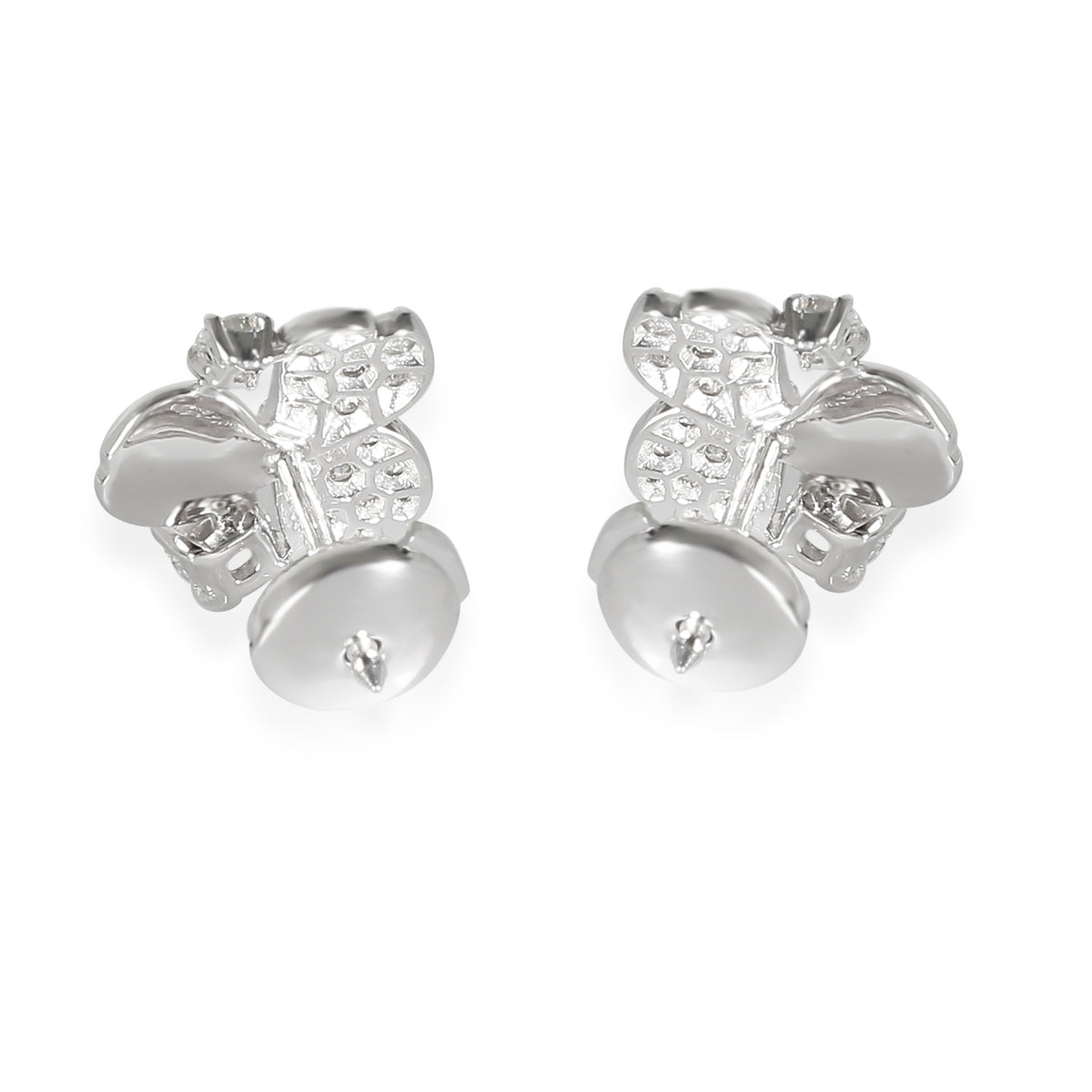 Paper Flowers Earrings in  Platinum 0.76 CTW