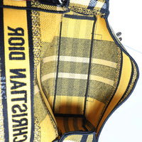 Yellow Tartan Canvas Small Diorcamp Messenger