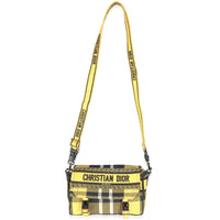 Yellow Tartan Canvas Small Diorcamp Messenger