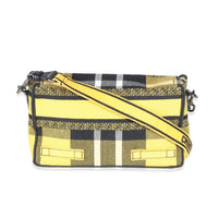 Yellow Tartan Canvas Small Diorcamp Messenger