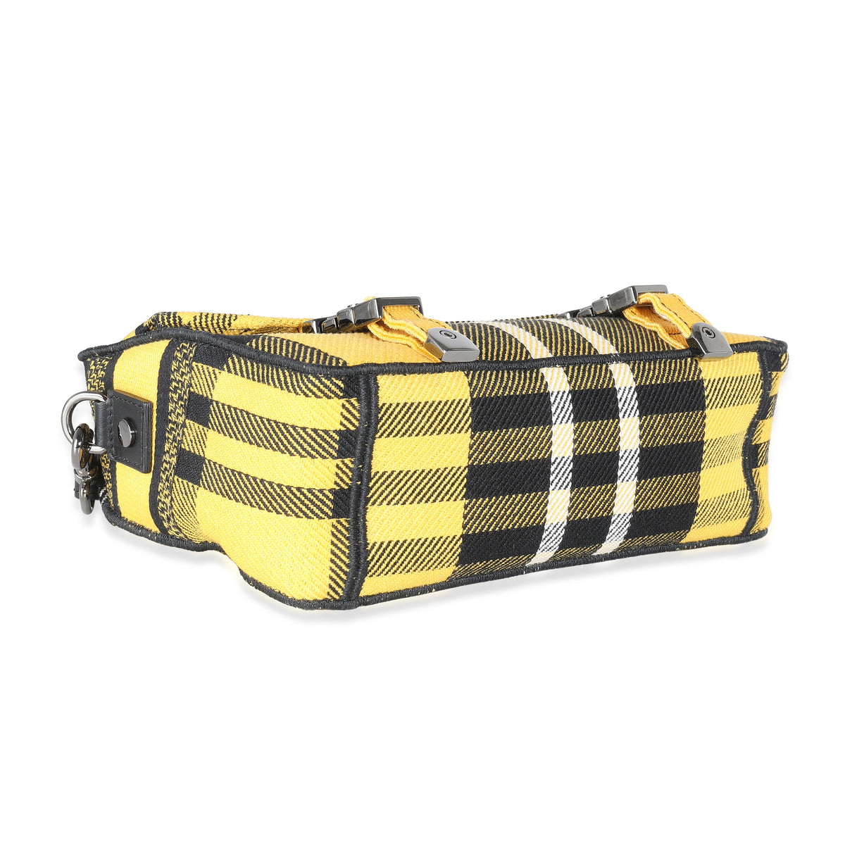 Yellow Tartan Canvas Small Diorcamp Messenger