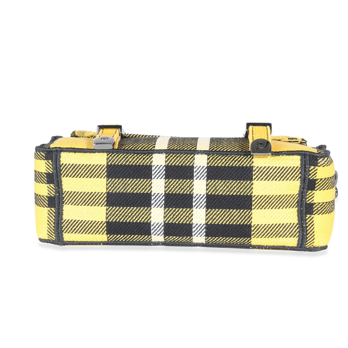 Yellow Tartan Canvas Small Diorcamp Messenger