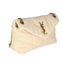 Beige Quilted Nubuck Small Puffer Chain Bag