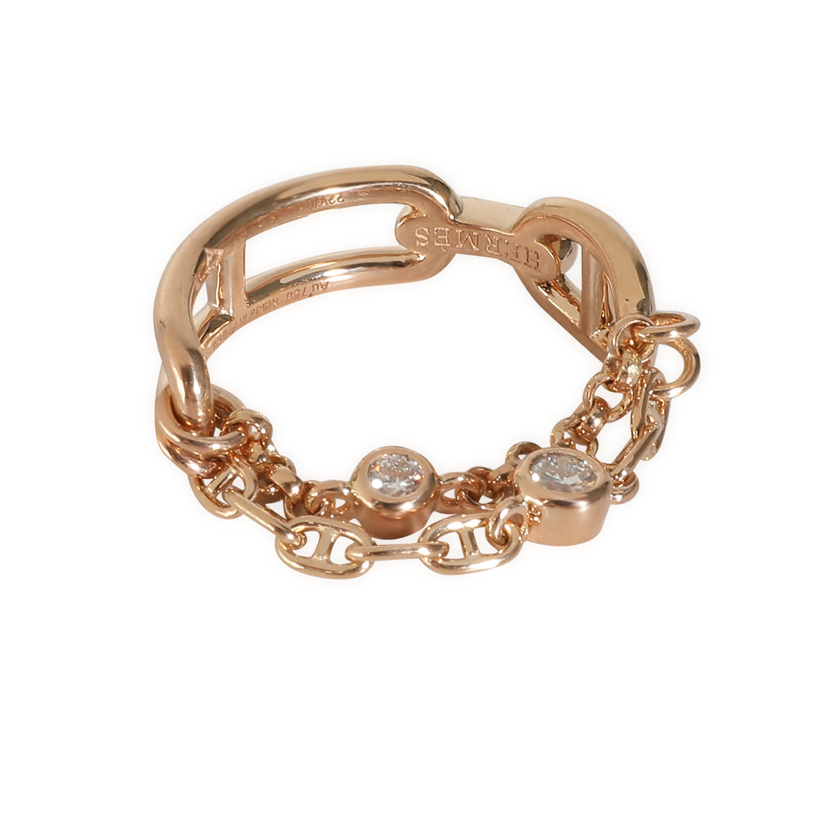 Hermès Rose Gold  Chaine d'ancre Ring bv