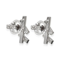 Threads Diamond Mini Earrings in 18K White Gold  0.85 Ctw