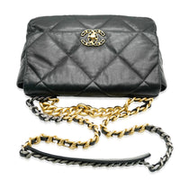 Black Quilted Lambskin Medium Chanel 19 Flap Bag