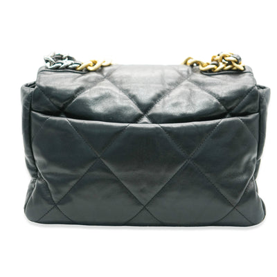 Black Quilted Lambskin Medium Chanel 19 Flap Bag