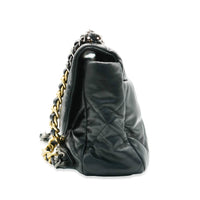 Black Quilted Lambskin Medium Chanel 19 Flap Bag