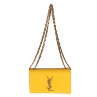 Mimosa Yellow Eel Skin Small Kate Chain Bag