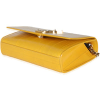 Mimosa Yellow Eel Skin Small Kate Chain Bag