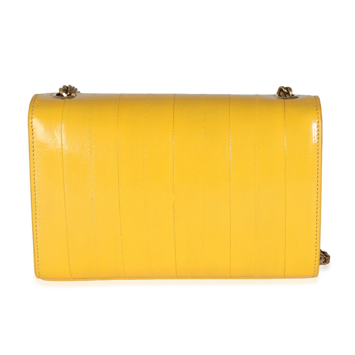 Mimosa Yellow Eel Skin Small Kate Chain Bag