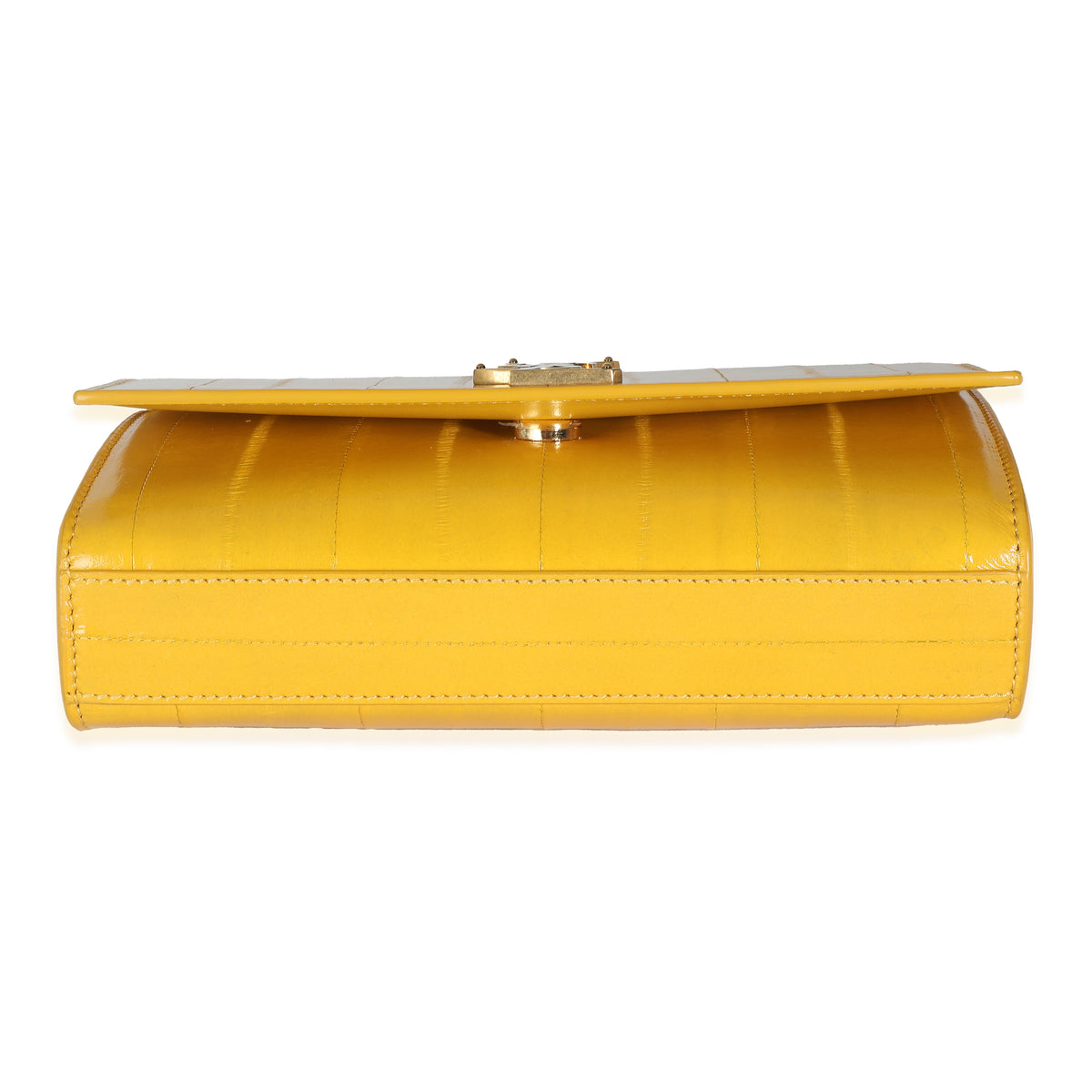 Mimosa Yellow Eel Skin Small Kate Chain Bag