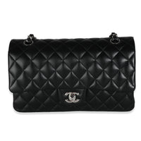 Black Quilted Lambskin Medium Classic Double Flap Bag