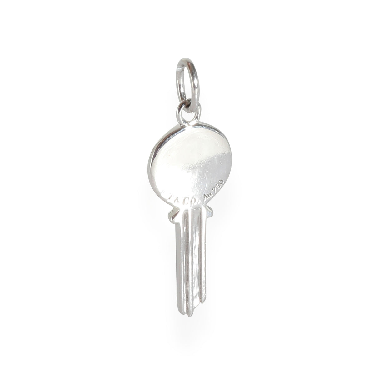 Mini Diamond Key Charm in 18k White Gold 0.04 CTW